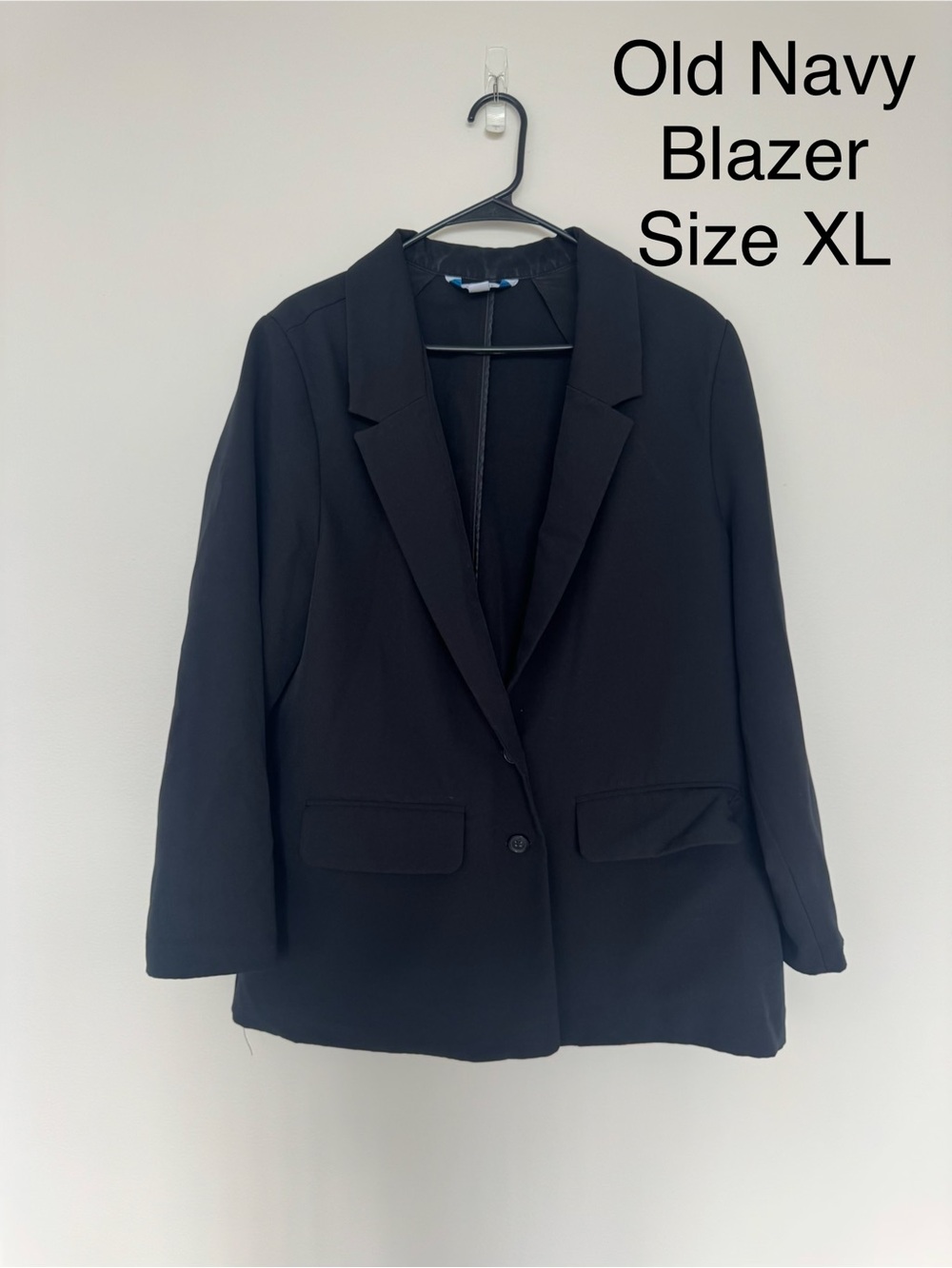 Old Navy Men's Black Single-Button Blazer